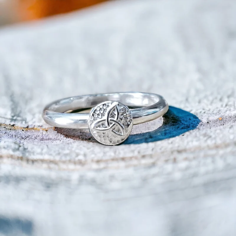 Sterling silver and Triquetra ring